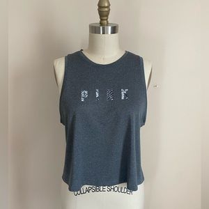 Victoria Secret PINK Workout Cropped Tank Top Gray Size M